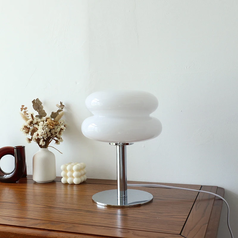 Aurora Macaron Warm Glow Table Lamp - Retro Glass Design for Cozy Living Rooms - Image 8