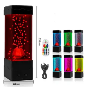MagmaFlow Volcano Lamp – 7-Color LED Lava Effect Night Light for Bedroom & Gaming Setup