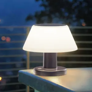 LunaGlow Solar Dimmable Table Lamp – Warm White Outdoor & Indoor Rechargeable Light