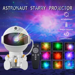 CosmoVoyager Astronaut Galaxy Projector Lamp – Starry Night Nebula LED Light for Bedroom & Home Decor